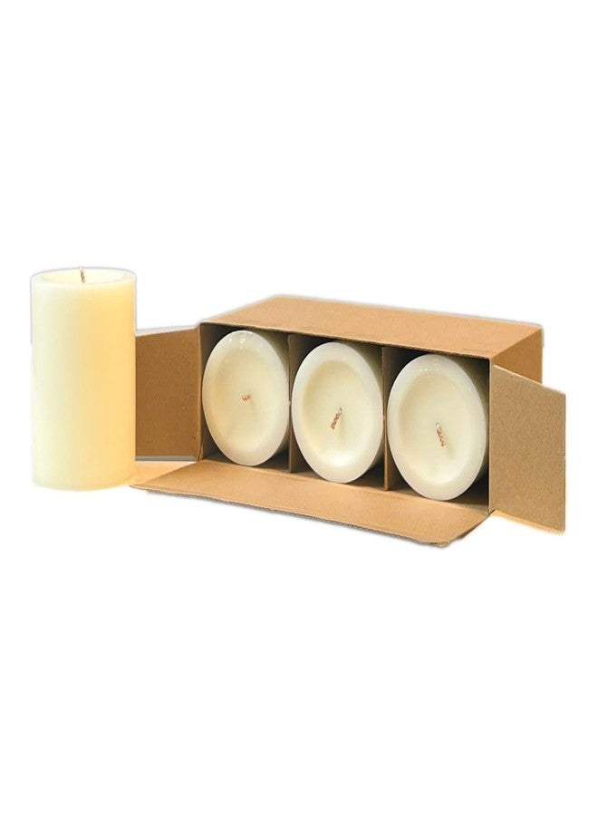مجموعة شموع عمودية غير معطرة بلون عاجي من سي دبليو ستوديو، 3 قطع، مقاس 2.8 × 4 بوصة - احتراق طويل يدوم 44 ساعة، بدون دخان أو تقطير - شمع فاخر مع فتيل قطني - مثالية لحفلات الزفاف والمناسبات والديكور المنزلي والديكور الريفي والأنيق - Image 3